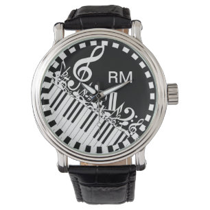 Montre Notes musicales et clés brouillées personnalisé