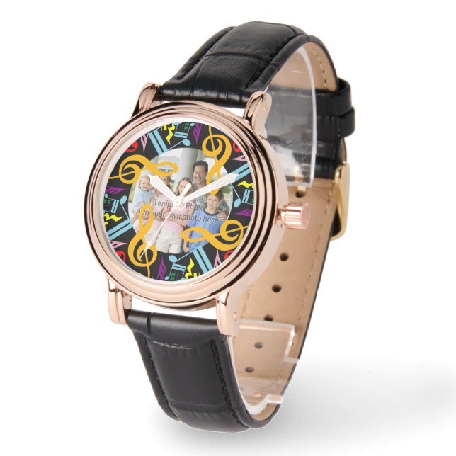 Montre Notes musicales personnalisées (Angle)