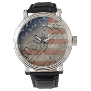 Montre Nous le drapeau américain vintage de personnes