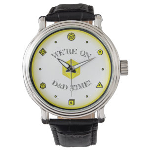 Montre Nous sommes à l'heure de D&D - JAUNE