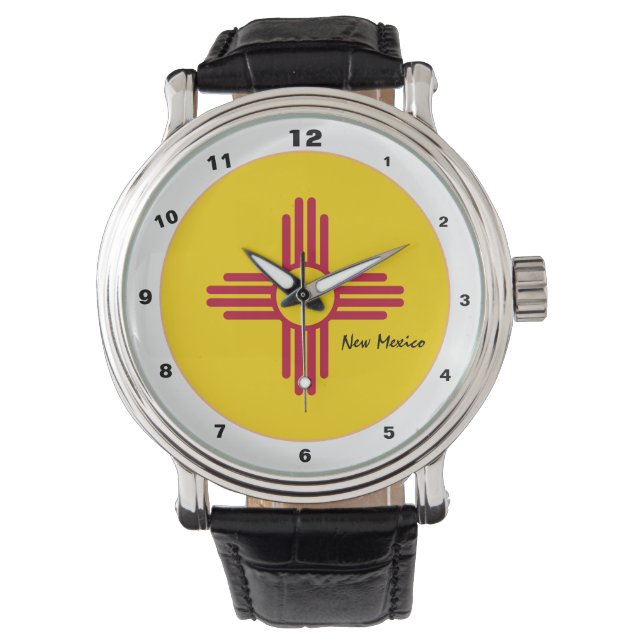 Montre Nouveau drapeau mexicain & Nouveau Mexique mode US (devant)