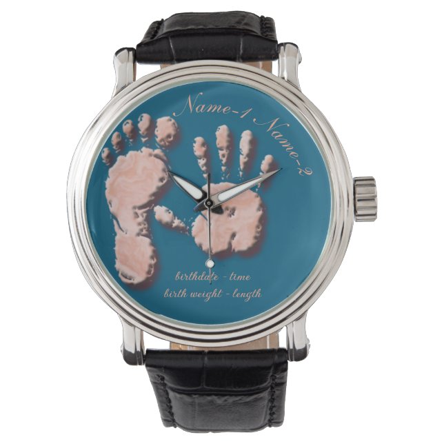 Montre Nouvelle empreinte de main de nourrisson (devant)