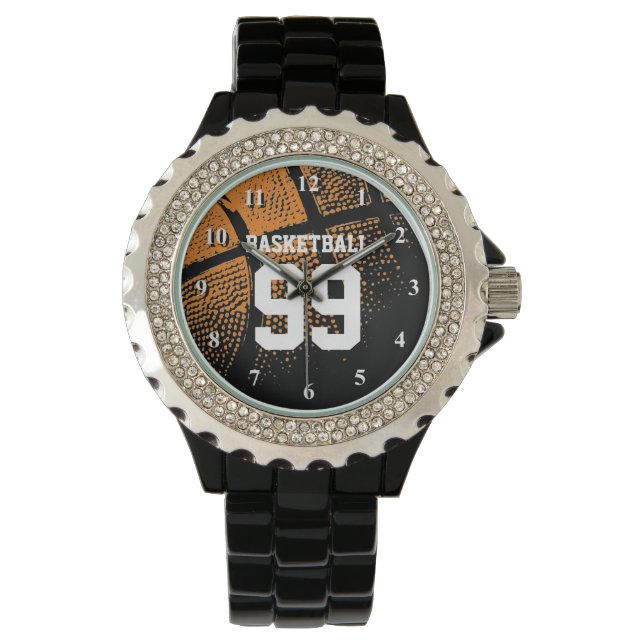 Montre numérique du maillot de sport de basket-bal (devant)