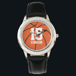 Montre Numéro du maillot de basket-ball<br><div class="desc">Design à thème sportif parfait pour les garçons et les filles de tous âges.</div>