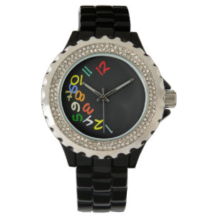 Montre numéros de couleur de temps fou