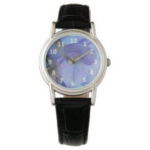 Montre Numéros de fleurs d'Hydrangée bleue