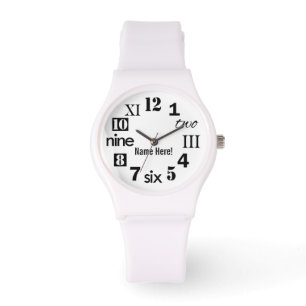 Montre Numéros de jeu typographiques monogrammes