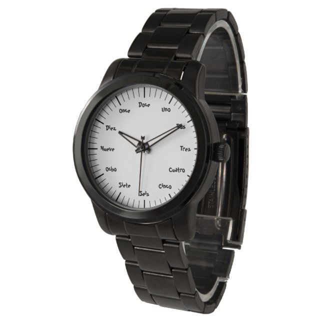 Montre Numéros de lettre espagnole (Incliné)