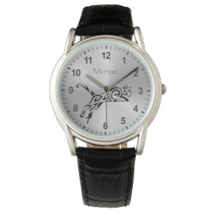 Montre Numéros de monogramme d'argent de la tribu des Po