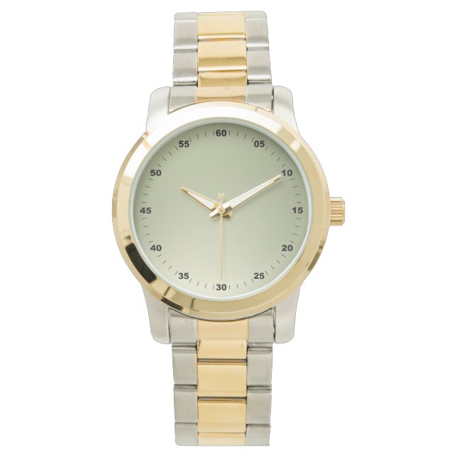 Montre Numéros de surdimensionnement Unisex Gold (devant)