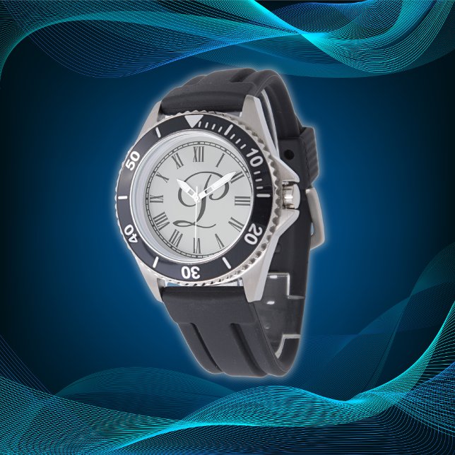 Montre Numéros minimaux simples initiaux monogrammes roma (Créateur téléchargé)