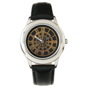 Montre Numéros romains d'or élégant