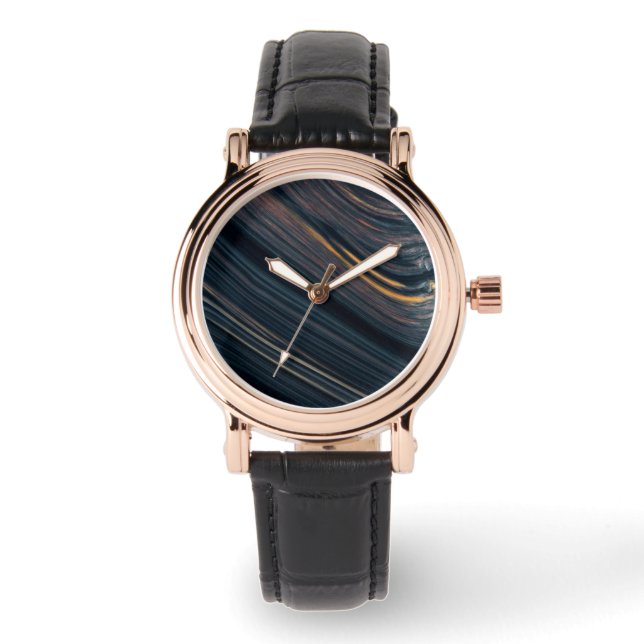 Montre Obsidienne Goldsheen acajou (Recto)