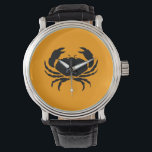 Montre Ocean Glow_Black sur le crabe orange<br><div class="desc">Montrez votre crush sur les crustacés avec notre Ocean Glow, icônes maritimes, crabe noir sur orange montre. Pour d'autres options de conception, comme changer la taille, la position, la couleur, et même le nombre de crabes, avec la couleur arrière - plan, il suffit de cliquer sur "Customiser", et laissez le...</div>