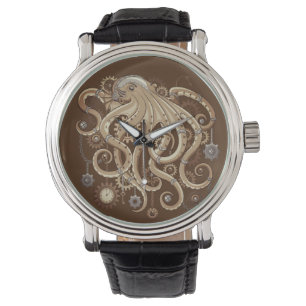 Montre Octopus Steampunk Surreal Retro Style Machine