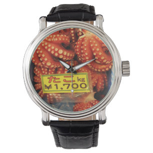 Montre Octopus Tako た こ marché de poisson Tsukiji, Tokyo,