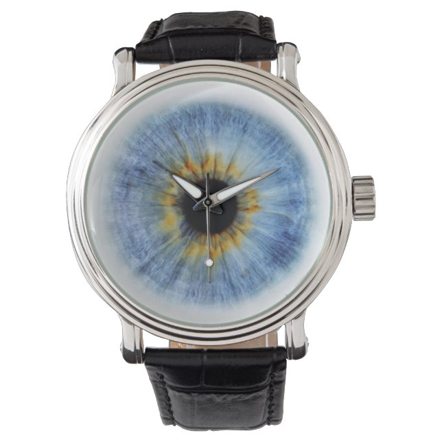 Montre Oeil bleu humain, iWatch (devant)