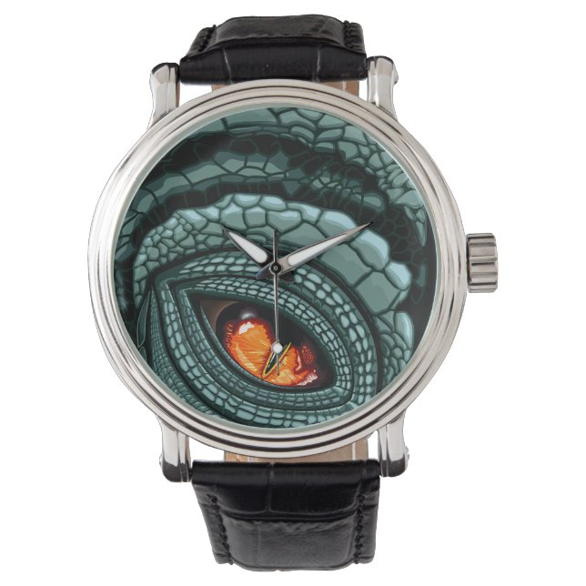 Montre Œil de prédateur reptile primal (devant)