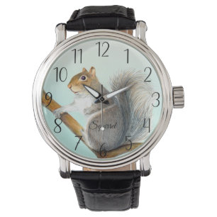 Montre Oeuvre d'aquarelle d'écureuil