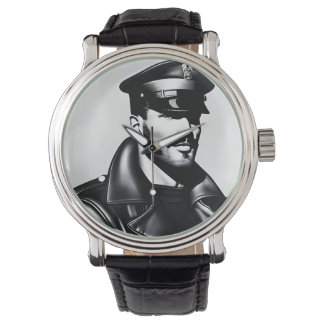 Montre Officiel Iconique LGBTQ Gay Leather Daddy Biker Ar