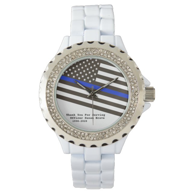 Montre *~* Officier de police de la Ligne Bleue Mince de  (devant)