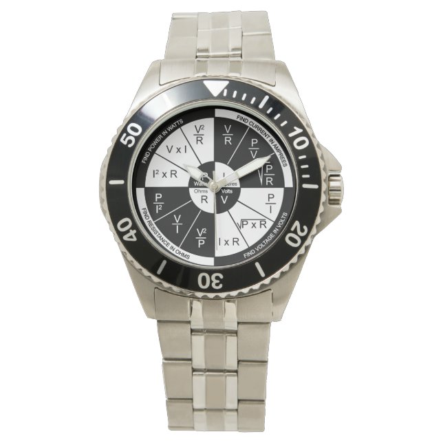 Montre Ohm's Law Watch - noir et blanc (devant)