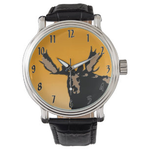 Montre Oie au coucher du soleil - Art original de la faun