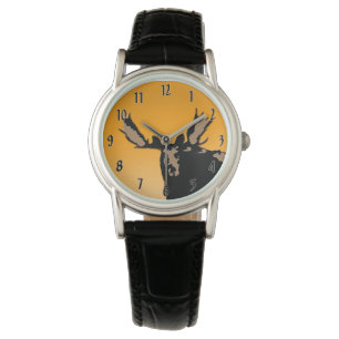 Montre Oie au coucher du soleil - Art original de la faun