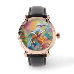 Montre Oiseau à poitrine rouge à bec rose