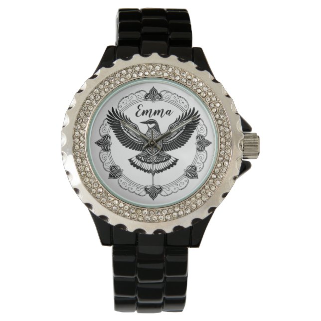 Montre Oiseau dans le mandala (devant)