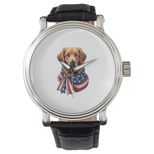 Montre Old Glory Golden Retriever Vintage Shirt 2 (devant)
