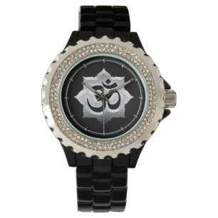 Montre OM Symbole Lotus Spiritualité Yoga Crest