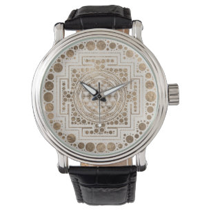 Montre Or de pastel de Sri Yantra/Sri Chakra
