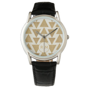 Montre Or extérieur Patte géométrique d'étape du