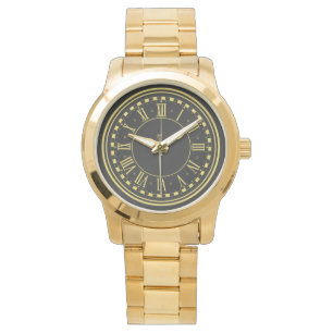 Montre Or Unisex monogramme surdimensionné