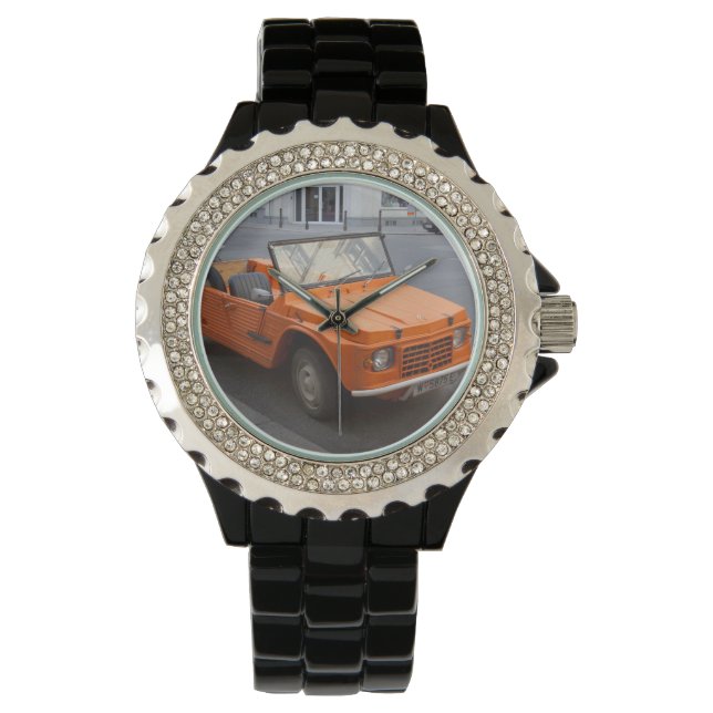 Montre Orange Citroën Mehari (devant)
