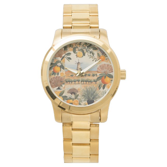 Montre Oranges espagnoles, Ventilateurs et moulin à vent, (devant)