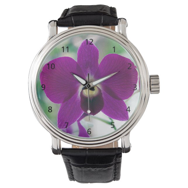 Montre Orchidée violette (devant)