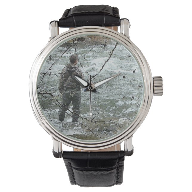 Montre Oregon River Fly Fishing Fisherman Watch (devant)
