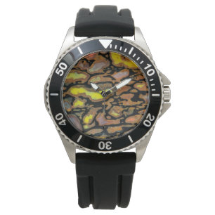 Montre Os de dinosaure multicolore