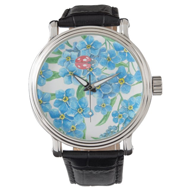 Montre Oubliez-moi un motif floral sans couture (devant)