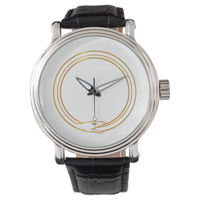 Montre Ouroboros serpent doré auto ingérant symbole serpe (devant)