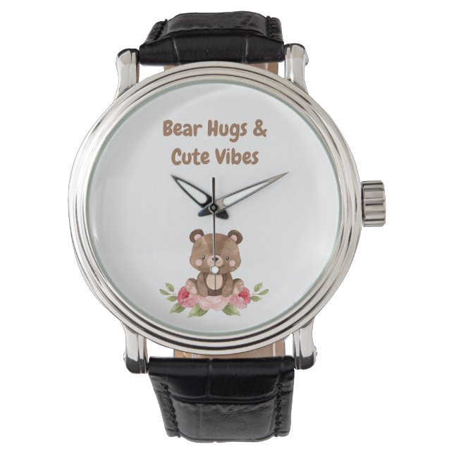 Montre Ours Hugs et Vibes mignonnes (devant)