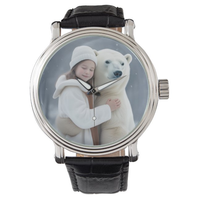 Montre Ours polaire et fille (devant)