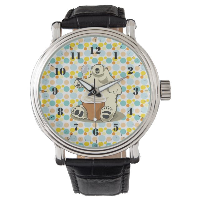 Montre ours polaire et glace (devant)