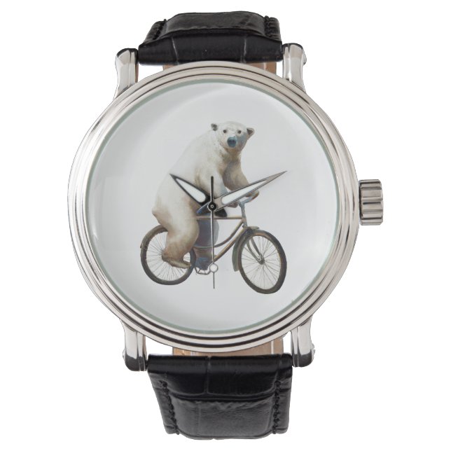 Montre Ours Polaire Sur Vélo (devant)