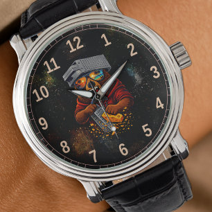 Montre Ours Rétro Avec Chapeau Râpe à Fromage et Lunettes