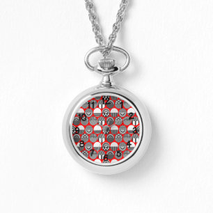 Montre Ovales à motifs gris