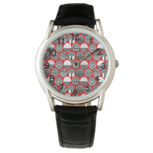 Montre Ovales à motifs gris