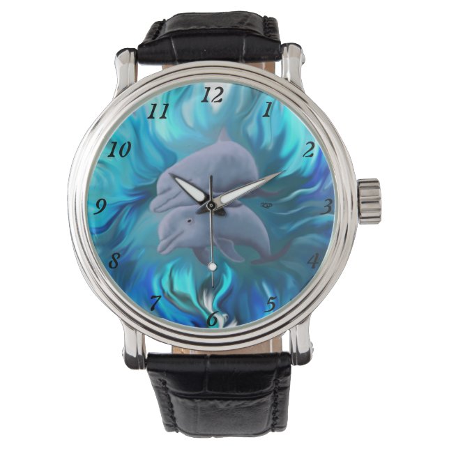 Montre Paire de dauphins (devant)